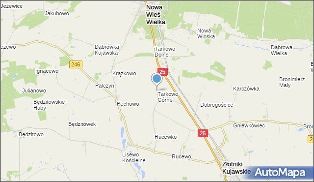 mapa Tarkowo Górne, Tarkowo Górne na mapie Targeo